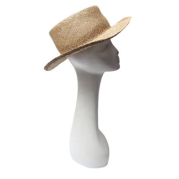 Vintage Players Collection Straw Hat Natural Woven Made in USA 80s Retro Classic - Picture 2 of 9